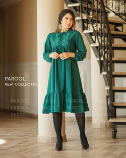 پیراهن مدل نازلی- رنگ سبز