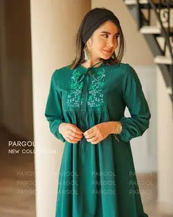 پیراهن مدل نازلی- رنگ سبز