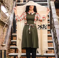 پیراهن مدل ترنج- رنگ سبز