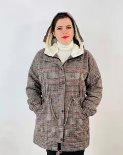 کاپشن مدل دیانا- رنگ کرم قهوه ای