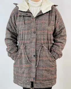 کاپشن مدل دیانا- رنگ کرم قهوه ای