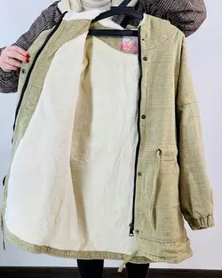 کاپشن مدل دیانا- رنگ کرم قهوه ای