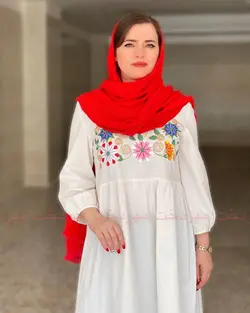 پیراهن مدل گلاره- رنگ سفید