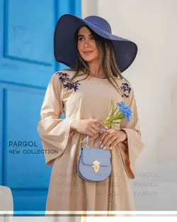 پیراهن مدل مهتاب- رنگ کرم