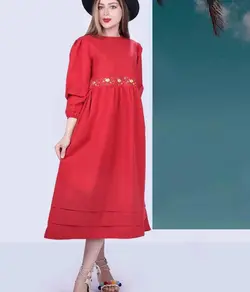 پیراهن مدل بهار- رنگ قرمز