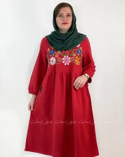پیراهن مدل گلاره- رنگ قرمز