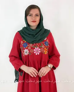 پیراهن مدل گلاره- رنگ قرمز