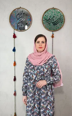 پیراهن مدل لیانا، سورمه‌ای گل دار