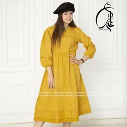 پیراهن مدل رزا، رنگ خردلی