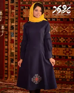 پیراهن ژیله مدل سابینا- رنگ سورمه‌ای