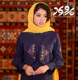 پیراهن ژیله مدل سابینا- رنگ سورمه‌ای