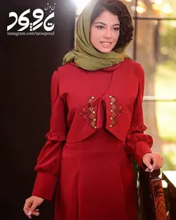 پیراهن ژیله مدل سابینا- رنگ زرشکی