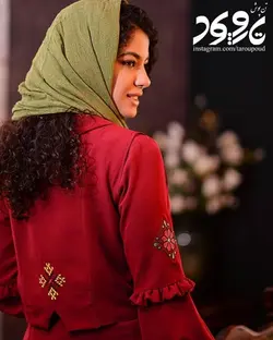 پیراهن ژیله مدل سابینا- رنگ زرشکی
