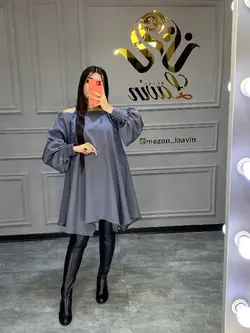 پیراهن آستین پفی کد1010