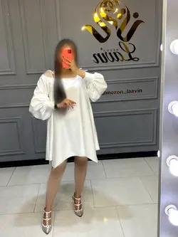 پیراهن آستین پفی کد1010