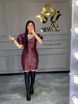 دامن چرم کد 7008