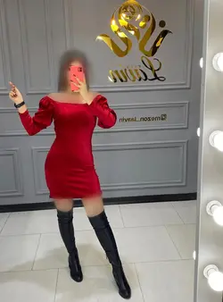 پیراهن مخمل کد1081