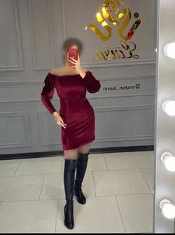 پیراهن مخمل کد1081