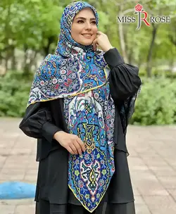 روسری نخی طرح کاشی