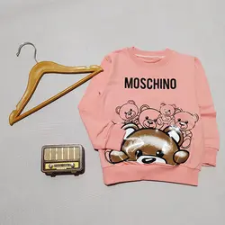 بلوز تک دخترانه طرح خرسی moschino کد 1832