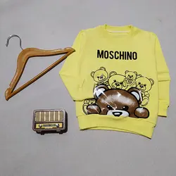 بلوز تک دخترانه طرح خرسی moschino کد 1832