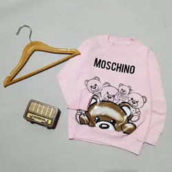 بلوز تک دخترانه طرح خرسی moschino کد 1832