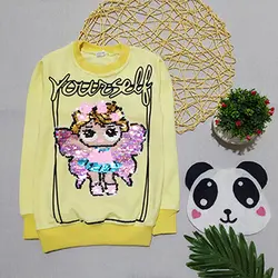 بلوز تک دخترانه طرح فرشته پولک برگردی کد 1561