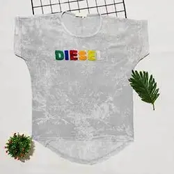 تيشرت زنانه پشت بلند طرح DIESEL کد 001488