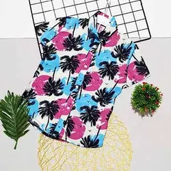 تيشرت هاوايي پسرانه مدل نخل کد 1450