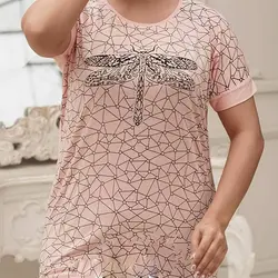 تیشرت زنانه ویسکوز نگینی طرح شاپرک کد 001856