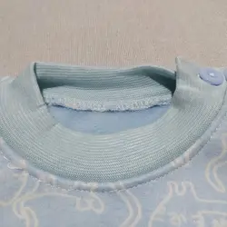 ست بلوز شلوار پسرانه مخمل آبی طرح گربه سفید کد 1683