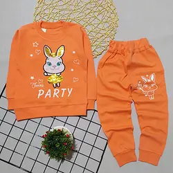 ست بلوز شلوار دخترانه طرح خرگوش پولک دوزی party کد 1661