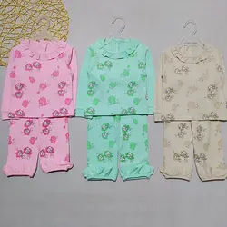 ست بلوز شلوار نوزادی دخترانه پنبه طرح چاپی گل کد 1804