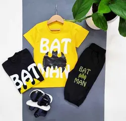 ست تيشرت شلوارک پسرانه مدل بتمن چاپ خفاش کد 1414
