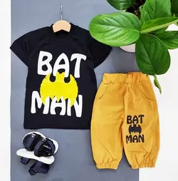 ست تيشرت شلوارک پسرانه مدل بتمن چاپ خفاش کد 1414