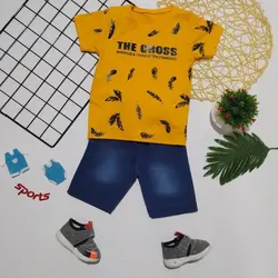 ست تيشرت و شلوارک پسرانه cross کد 1134