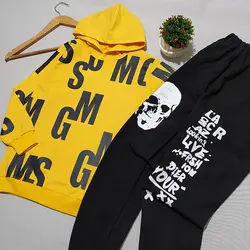 ست هودی شلوار پسرانه چاپ حروف الفبا انگلیسی کد 1943