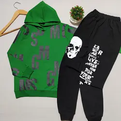 ست هودی شلوار پسرانه چاپ حروف الفبا انگلیسی کد 1943