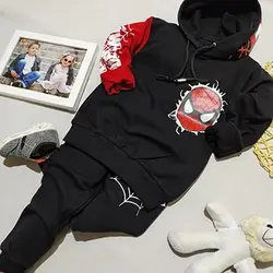 ست هودی شلوار پسرانه طرح اسپایدرمن کد 1601