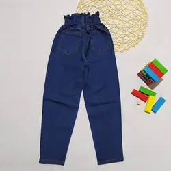 شلوار جین دخترانه مام استایل آبی پررنگ کد 1781