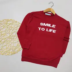 بلوز تک پسرانه چاپ SMILE استیکری کد 1945
