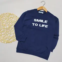بلوز تک پسرانه چاپ SMILE استیکری کد 1945