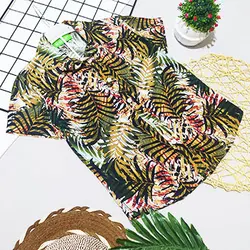 تيشرت هاوايي پسرانه طرح سرخس رنگي کد 1400