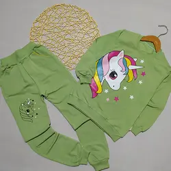 ست بلوز شلوار دخترانه طرح اسب تک شاخ و ستاره کد 1816