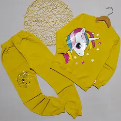 ست بلوز شلوار دخترانه طرح اسب تک شاخ و ستاره کد 1816