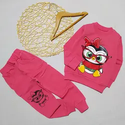 ست بلوز شلوار دخترانه طرح پنگوئن پاپیون دار کد 1879