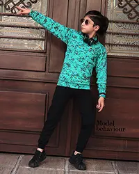 ست هودی شلوار پسرانه طرح آبرنگی  کد 1603