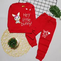 ست بلوز شلوار دخترانه طرح خرگوش پولک دوزی کد 1586