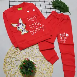 ست بلوز شلوار دخترانه طرح خرگوش پولک دوزی کد 1586