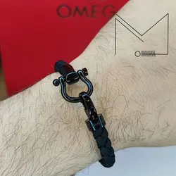 دستبند امگا کنفی تمام مشکی Omega Bracelet